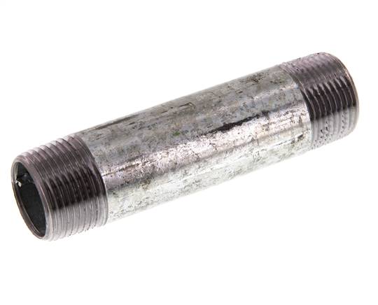 R 3/4'' Pezón doble de acero galvanizado 50 Bar DIN 2982 - 100mm [5 Piezas]