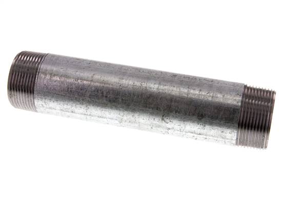 R 1 1/2'' Espiga doble de acero galvanizado 50 Bar DIN 2982 - 200mm