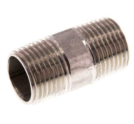 R 1/2'' Espiga doble de acero inoxidable 20 Bar DIN 2982 - 40mm