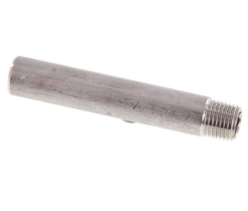 R 1/4'' Macho x 13.5mm Espiga de acero inoxidable con extremo para soldar 20 Bar DIN 2982 - 80mm