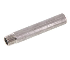 R 1/4'' Macho x 13.5mm Espiga de acero inoxidable con extremo para soldar 20 Bar DIN 2982 - 80mm