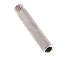 R 1/4'' Macho x 13.5mm Espiga de acero inoxidable con extremo para soldar 20 Bar DIN 2982 - 80mm
