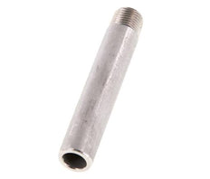 R 1/4'' Macho x 13.5mm Espiga de acero inoxidable con extremo para soldar 20 Bar DIN 2982 - 80mm