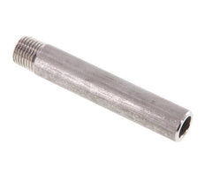R 1/4'' Macho x 13.5mm Espiga de acero inoxidable con extremo para soldar 20 Bar DIN 2982 - 80mm