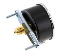 0..0.6 Bar (0..9 psi) Manómetro de montaje en panel Acero/Latón 63 mm Clase 2.5 (Soporte)