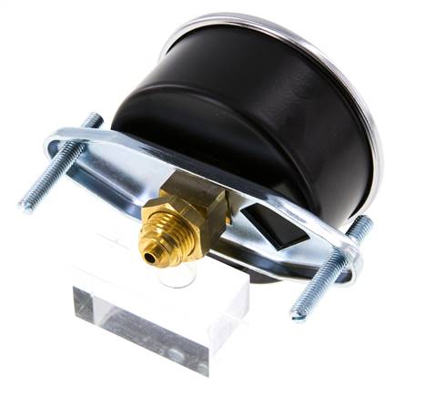 0..40 Bar (0..580 psi) Manómetro de montaje en panel Acero/Latón 63 mm Clase 2.5 (Soporte)