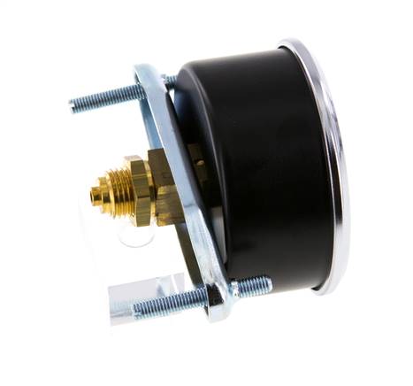 0..40 Bar (0..580 psi) Manómetro de montaje en panel Acero/Latón 63 mm Clase 2.5 (Soporte)