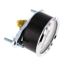 0..40 Bar (0..580 psi) Manómetro de montaje en panel Acero/Latón 63 mm Clase 2.5 (Soporte)