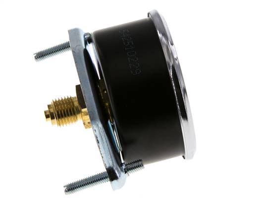 0..4 Bar (0..58 psi) Manómetro de montaje en panel Acero/Latón 63 mm Clase 2.5 (Soporte)
