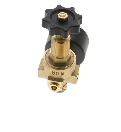 Reductor de Presión de Agua y Aire Latón G1/4'' 2,5 L/min 0,5-16 bar/7-232psi