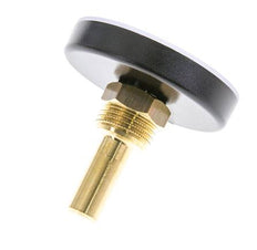 0 a +60°C Termómetro bimetálico de plástico Gabinete de 63mm Vástago de 40mm con termopozo