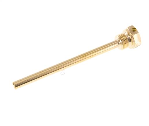 Termopozo de aleación de cobre G de 1/2 pulgada fijado con pernos para vástago de 160 mm máx. 160°C y 6 barras