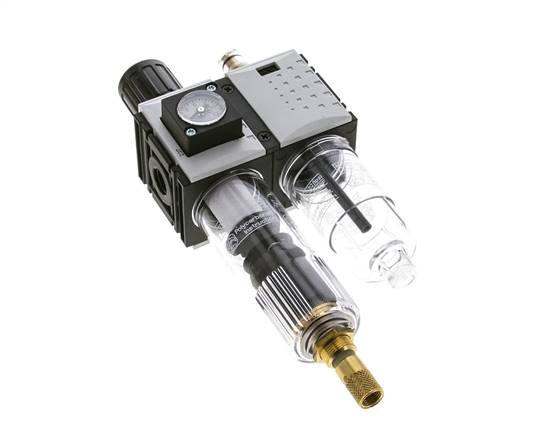 FRL 2 Partes G1/4'' 800l/min 0.5-8.0bar/7-116psi Auto Policarbonato Futura 0