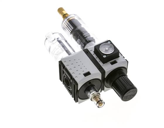 FRL 2 Partes G1/4'' 800l/min 0.5-8.0bar/7-116psi Auto Policarbonato Futura 0