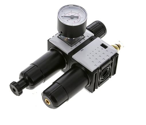 FRL 2 Partes G1/4'' 800l/min 0.2-4.0bar/3-58psi Semi-Auto 40 mm Manómetro Metal Futura 0