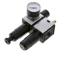 FRL 2 Partes G1/4'' 800l/min 0.2-4.0bar/3-58psi Semi-Auto 40 mm Manómetro Metal Futura 0