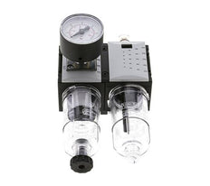 FRL 2 Partes G1/4'' 800l/min 0.2-4.0bar/3-58psi Semi-Auto 40 mm Manómetro Policarbonato Futura 0