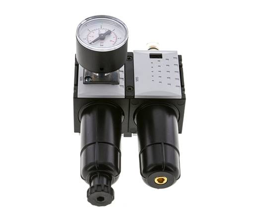 FRL 2 Partes G1/4'' 800l/min 0.2-4.0bar/3-58psi Semi-Auto 40 mm Manómetro Metal Futura 0