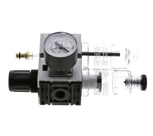 FRL G1/4'' 800l/min 0,5-10,0bar/7-145psi Manómetro de 40 mm Futura 0