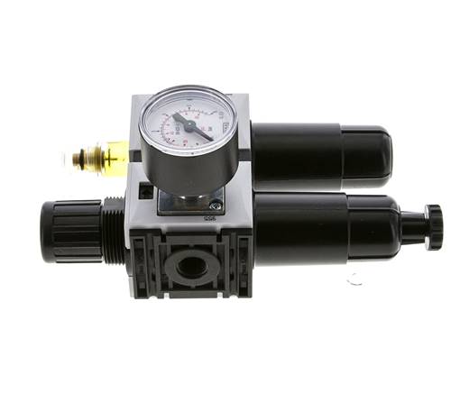 FRL 2 Partes G1/4'' 800l/min 0.2-4.0bar/3-58psi Semi-Auto 40 mm Manómetro Metal Futura 0