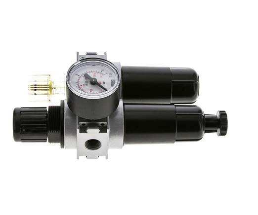 FRL 2 Partes G1/4'' 700l/min 0.5-10.0bar/7-145psi Semi-Auto 40 mm Manómetro Metal Multifix 0