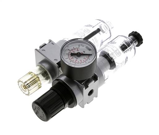 FRL 2 Partes G1/8'' 700l/min 0.2-6.0bar/3-87psi Semi-Auto 40 mm Manómetro Policarbonato Multifix 0