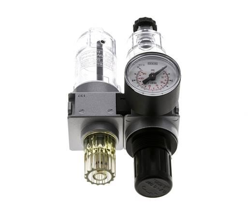 FRL 2 Partes G1/4'' 700l/min 0.2-6.0bar/3-87psi Semi-Auto 40 mm Manómetro Policarbonato Multifix 0
