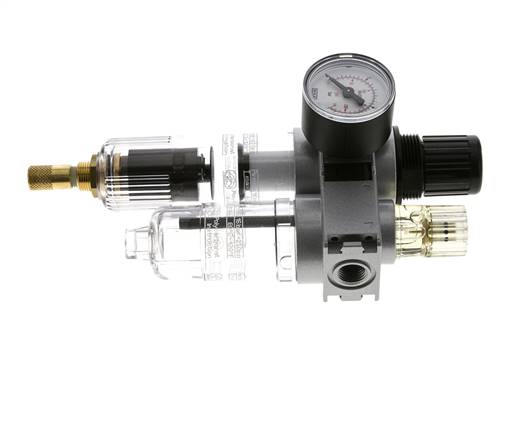 FRL 2 Partes G1/4'' 700l/min 0.5-10.0bar/7-145psi Auto 40 mm Manómetro Policarbonato Multifix 0