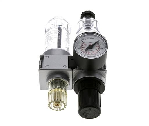 FRL 2 Partes G1/8'' 700l/min 0.2-6.0bar/3-87psi Semi-Auto 40 mm Manómetro Policarbonato Multifix 0