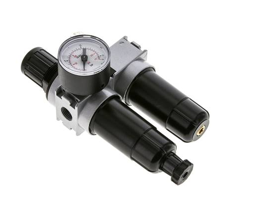 FRL 2 Partes G1/4'' 700l/min 0.5-10.0bar/7-145psi Semi-Auto 40 mm Manómetro Metal Multifix 0