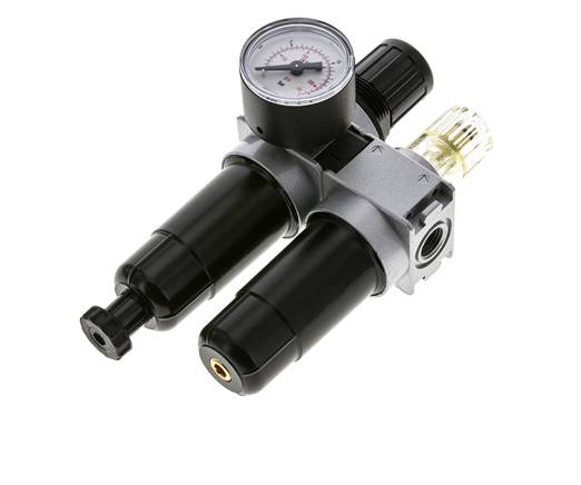 FRL 2 Partes G1/4'' 700l/min 0.5-10.0bar/7-145psi Semi-Auto 40 mm Manómetro Metal Multifix 0