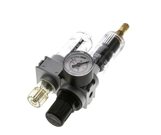 FRL 2 Partes G1/8'' 700l/min 0.5-10.0bar/7-145psi Auto 40 mm Manómetro Policarbonato Multifix 0