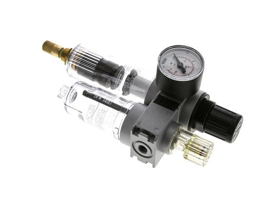 FRL 2 Partes G1/8'' 700l/min 0.5-10.0bar/7-145psi Auto 40 mm Manómetro Policarbonato Multifix 0
