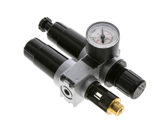 FRL 2 Partes G1/8'' 700l/min 0.5-10.0bar/7-145psi Semi-Auto 40 mm Manómetro Metal Multifix 0