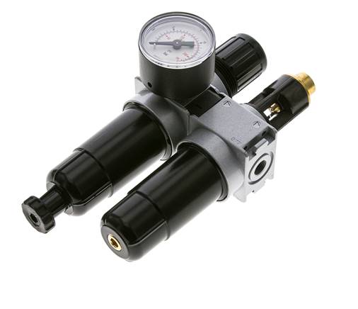 FRL 2 Partes G1/8'' 700l/min 0.5-10.0bar/7-145psi Semi-Auto 40 mm Manómetro Metal Multifix 0