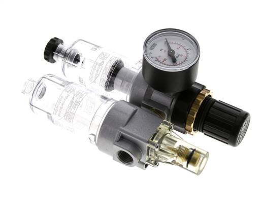 FRL 2 Partes G1/4'' 350l/min 0.5-10.0bar/7-145psi Semi-Auto Policarbonato Estándar 0