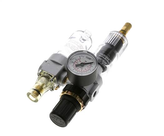 FRL 2 Partes G1/8'' 350l/min 0.5-6.0bar/7-87psi Auto Policarbonato Estándar 0