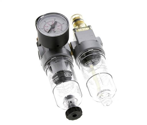 FRL 2 Partes G1/4'' 350l/min 0.5-16.0bar/7-232psi Semi-Auto Policarbonato Estándar 0