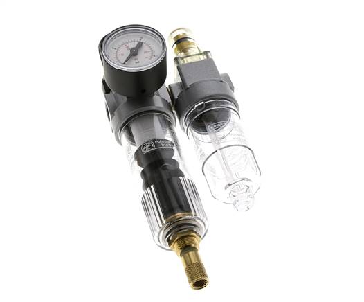 FRL 2 Partes G1/4'' 350l/min 0.5-10.0bar/7-145psi Auto Policarbonato Estándar 0