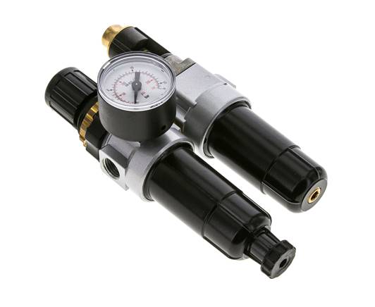FRL 2 Partes G1/4'' 350l/min 0.5-10.0bar/7-145psi Semi-Auto Metal Estándar 0