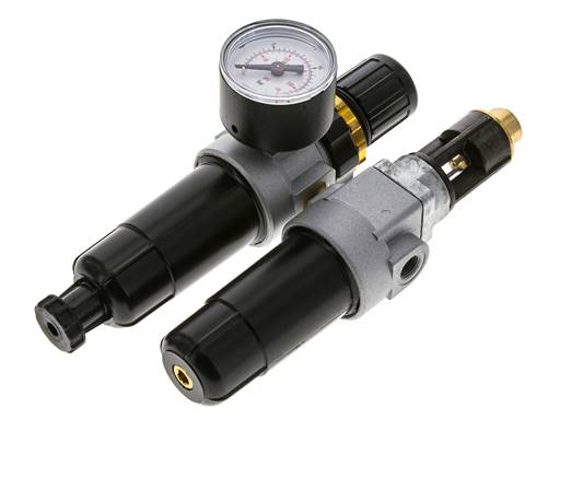 FRL 2 Partes G1/8'' 350l/min 0.5-10.0bar/7-145psi Semi-Auto Metal Estándar 0