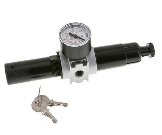 Filtro-regulador G1/4'' 1450l/min 0,1-3,0bar/1-44psi Manómetro de 40 mm Cylinder Lock Multifix 0