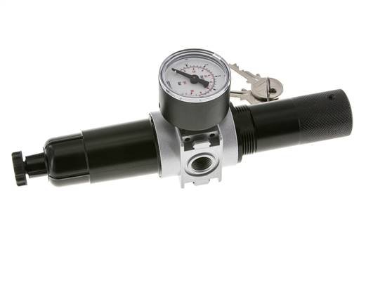 Filtro-regulador G1/4'' 1450l/min 0,1-3,0bar/1-44psi Manómetro de 40 mm Cylinder Lock Multifix 0