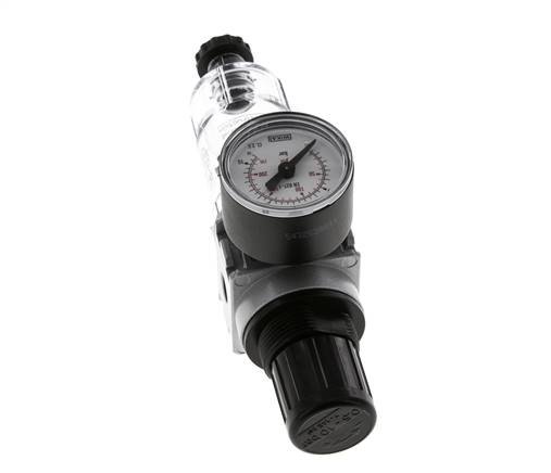 Filtro-regulador G1/8'' 1450l/min 0,5-10,0bar/7-145psi Manómetro de 40 mm Multifix 0