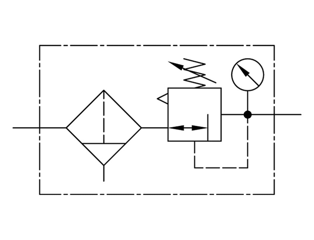 Filtro-regulador G3/8'' 1600l/min 0.5-10.0bar/7-145psi Auto Policarbonato Multifix 1