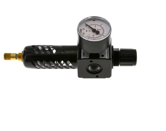 Filtro regulador G3/8'' 1600l/min 0,5-10,0bar/7-145psi Jaula de protección Multifix 1