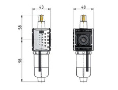 Lubricador Micro Oil-Fog G1/4'' Futura 0