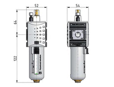 Lubricador G3/8'' Metal Futura 1