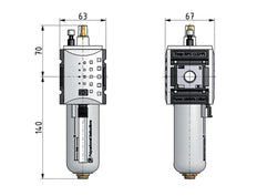 Lubricador G1/2'' de policarbonato Futura 2