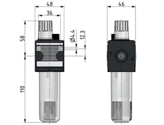 Lubricador Micro Oil-Fog G1/4'' Multifix 1